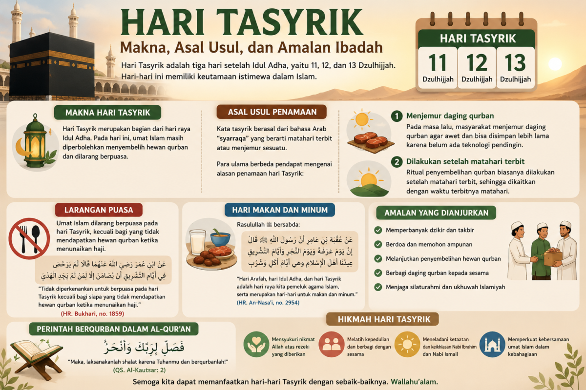 Hari Tasyrik: Makna, Asal Usul, dan Amalan Ibadah (poto : chatGPT ).