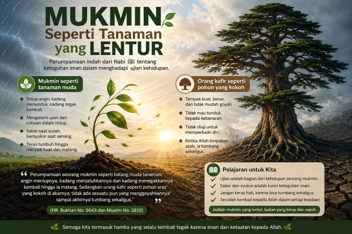 Perumpamaan mukmin seperti tanaman lentur ( Poto : chataGPT 