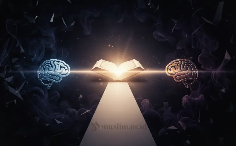 Argumen ketuhanan dalam Islam wajib bersandar pada Al-Quran dan As-Sunah.( Ilustrasi poto : muslim.or.id ).