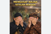 Hukum mengusap muka setelagh berdoa( Poto : istimewa ). 