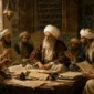 ilustrasi para Ulama Mazhab berdiskusi di majelis ilmu( Poto : muidigital )