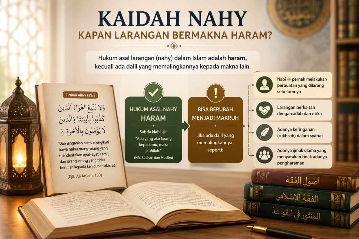 Apakah semua larangan itu haram,kapan larangan itu haram ( poto : chatGPT )