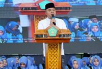 Bupati Tebo Agus Rubiyanto menghadiri Pengajian Akbar Akhirussanah ke-37 di Pondok Pesantren Darul Hikam pada Sabtu (6/6/2026).( poto : jambiprima.com )