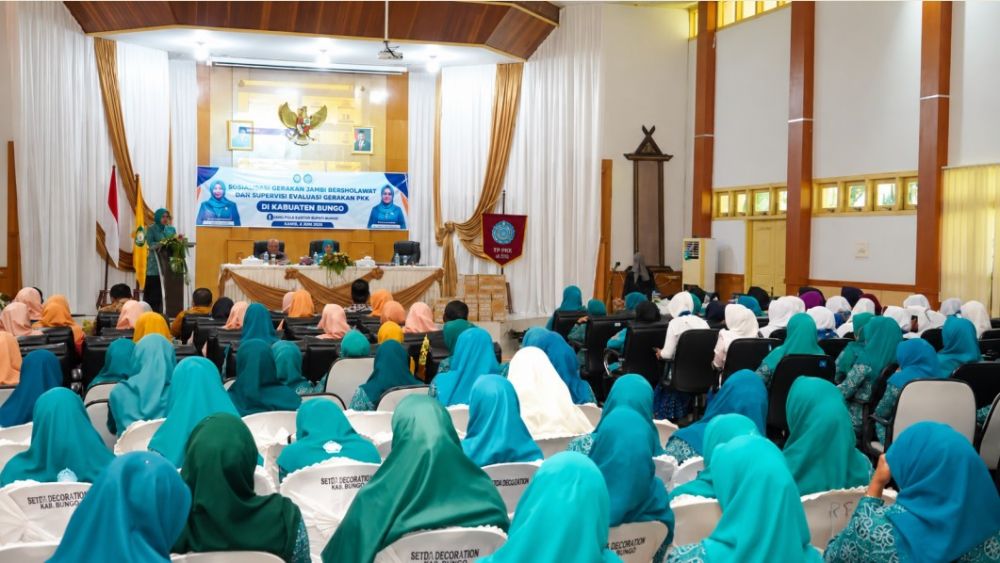 Peserta Sosialisasi Gerakan Jambi Bersholawat di Kabupaten Bungo( poto :jambiprima.com)