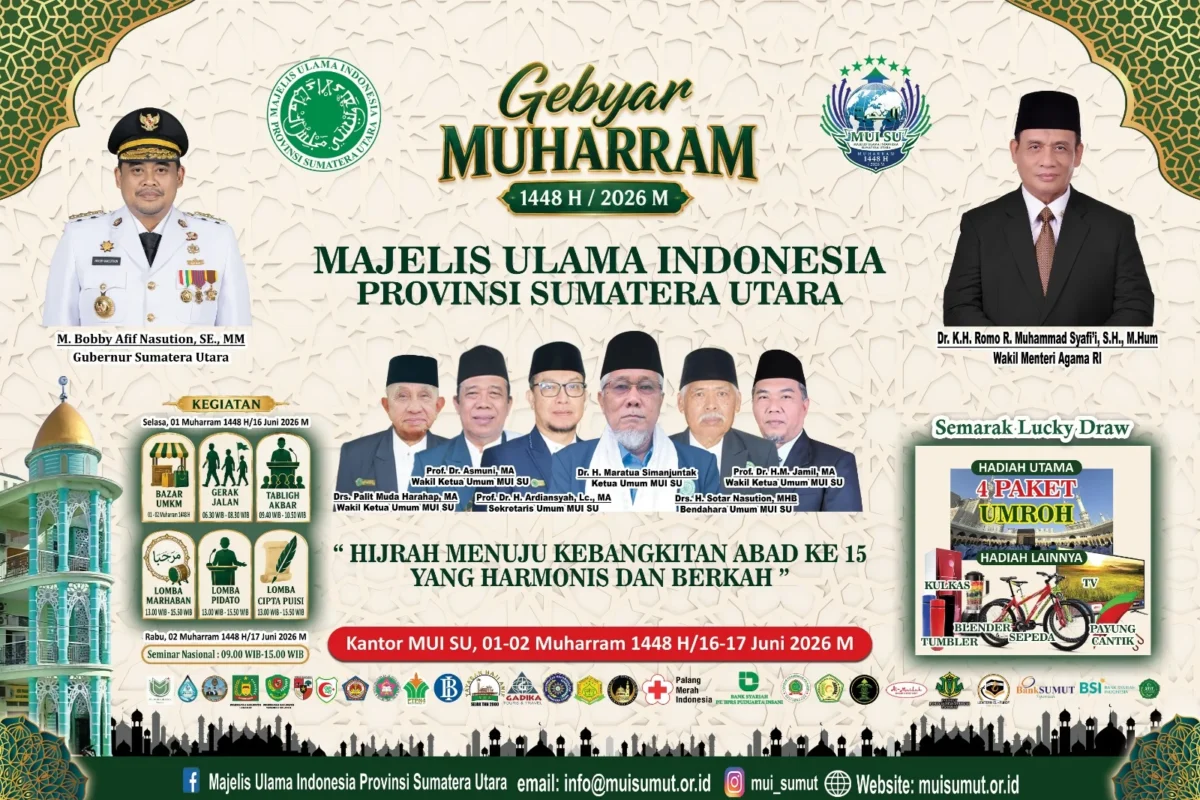 Majelis Ulama Indonesia (MUI) Provinsi Sumatera Utara mengajak umat Islam se-Sumatera Utara untuk bersama-sama memeriahkan Gebyar Muharram 1448 Hijriah( poto : mui.or.id)
