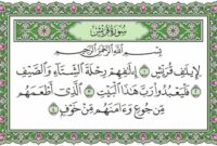 Surat Al-Quraisy( poto : tarbiyah )