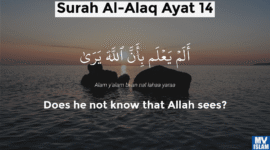 Tafsir Al-Qur’an, QS Al-Alaq ayat 14.( poto : my islam )