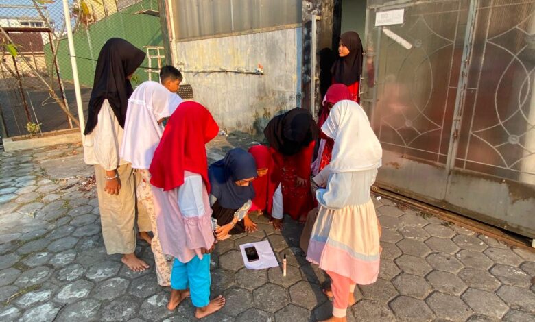 Penyuluh Agama Islam Kantor Urusan Agama (KUA) Gondokusuman menggelar kegiatan Rashdul Kiblat bersama Santri TPA At-Taqwa pada Kamis (16/7/2026).(poto: kantor KUA-Yogyakarta).