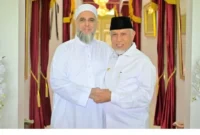 Gubernur Sumbar Mahyeldi Ansharullah bersama ulama dan pakar syariah asal Suriah, Syekh Abdul Al-Razzaq An-Najm.(poto: istimewa)