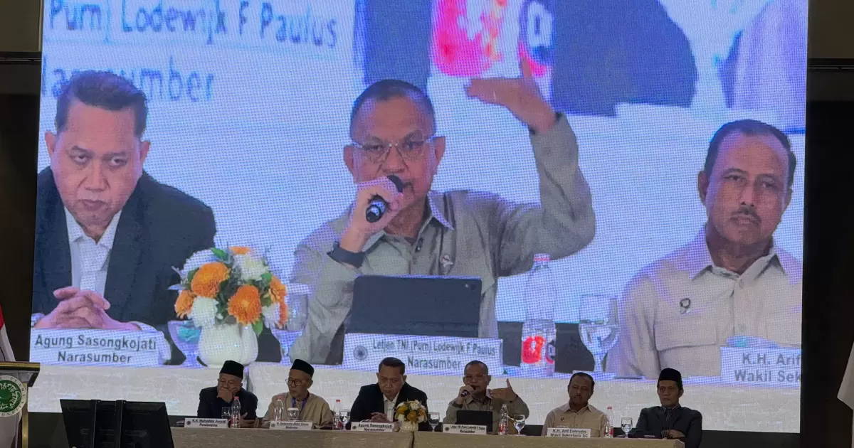 Lodewijk hadir sebagai pembicara dalam Kongres Umat Islam Indonesia (KUII) VIII Hari ke-2 di Hotel Bidakara, Jakarta Selatan, Sabtu (25/7/2026).(poto: mui.or.id).
