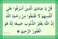 Qur'an Surat Azzumar ayat 53.( poto: istimewa)