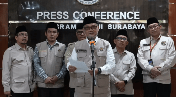 Menteri Haji dan Umrah Moch. Irfan Yusuf menyampaikan rasa syukur karena seluruh jamaah telah kembali ke Tanah Air dengan selamat.( poto : hidayatullah.com )