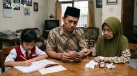 Hukum generasi sandwich dalam Islam? Simak penjelasan lengkap mengenai batasan menafkahi orang tua dan anak menurut aturan fikih.( Ilustrasi poto : nu online).