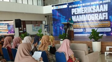 Fakultas Kedokteran UIN Jakarta menyelenggarakan layanan deteksi dini kanker payudara melalui pemeriksaan mammografi gratis bagi civitas akademika.(poto: kemenag).