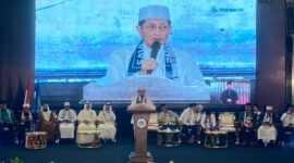 Menag dalam Pembukaan Muktamar V Wahdah Islamiyah.(poto: kemenag.go.id).