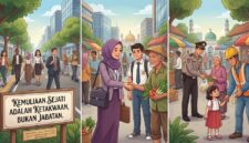 Ilustrasi kemuliaan sejati lahir dari ketakwaan dan kerendahan hati, bukan sekadar harta, jabatan, atau profesi duniawi.(poto: AI).