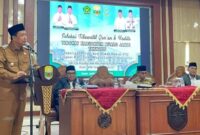 Bupati Muaro Jambi Dr. Bambang Bayu Suseno memimpin secara langsung prosesi Pelantikan Dewan Hakim STQH Tingkat Kabupaten Muaro Jambi Tahun 2026.(poto: istimewa).