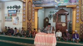 Suasana peringatan Maulid Nabi Muhammad SAW 1448 H/2026 M di Masjid Nurul Jalal, Kelurahan Sungai Bengkal, Kecamatan Tebo Ilir, Kabupaten Tebo.(poto: jambiprima.com).