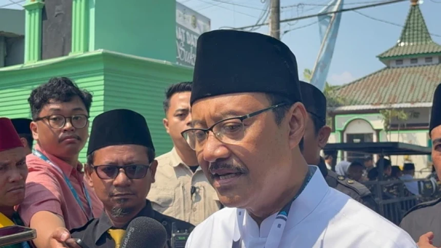 Ketua OC Muktamar Ke-35 NU, Saifullah Yusuf atau Gus Ipul di Gedung Serba Guna (GSG) Pondok Pesantren Bahrul Ulum Tambakberas, Jombang, Jawa Timur, pada Jumat (28/8/2026).(poto: nuonline).