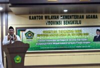Kepala BMBPSDM Kemenag RI, dalam Orientasi Kebijakan Baru KMA No.606 Tahun 2026 di Kanwil Kemenag Bengkulu, Jumat (5/9/2026).(poto: kemenag.go.id).