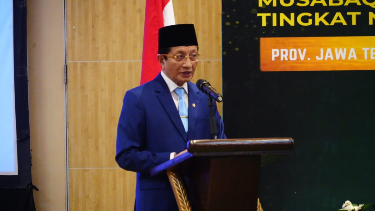 Menteri Agama Nasaruddin Umar menyampaikan kualitas dan standar penilaian Al-Qur'an di Indonesia melalui penguatan peran lembaga resmi.(poto: kemenag.go.id).