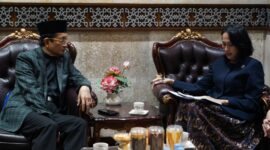Menag menyampaikan arahan tersebut saat menerima audiensi Wakil Menteri Pelindungan Pekerja Migran Indonesia (BP2MI) Christina Aryani.(poto: kemenag).