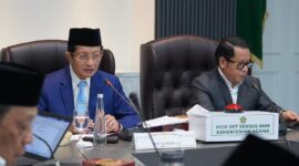 Menteri Agama Nasaruddin Umar meminta seluruh jajarannya bergerak cepat dan responsif saat menangani laporan warga.(poto: kemenag).