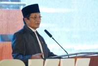 Menteri Agama Nasaruddin Umar meresmikan platform e-SMART KOMITE untuk mengakselerasi transformasi digital madrasah Indonesia di Jakarta, Selasa (22/9/2026).(poto: kemenag.go.id).