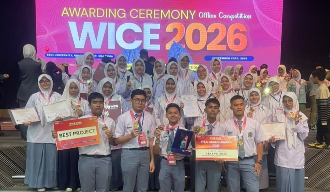 Siswa MAN 1 Medan memboyong tiga medali emas dan dua perak dalam ajang WICE 2026 di Malaysia lewat karya inovasi riset.(poto: kemenag.go.id).