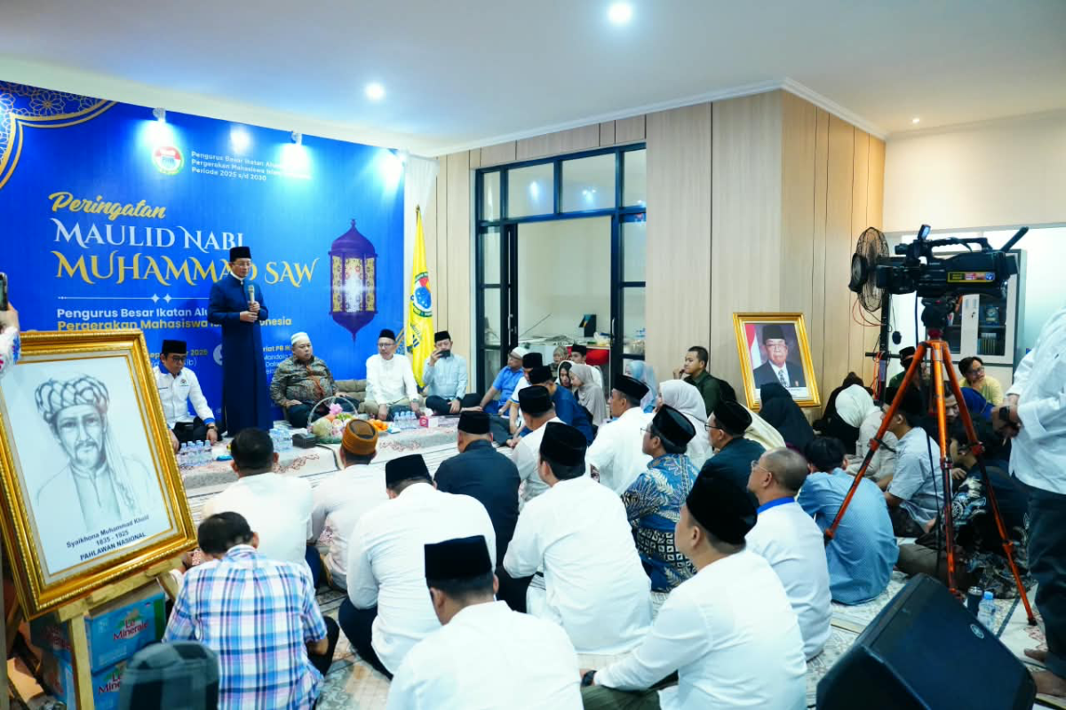 Menag Nasarudin Umar menghadiri Peringatan Maulid Nabi Muhammad SAW di Sekretariat PB IKA PMII.(poto: kemenag.go.id).
