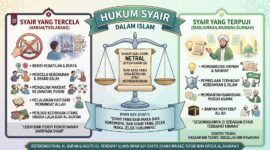 Ilustrasi hukum syair dalam Islam.(poto: AI).
