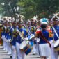 Dentum perkusi dan harmoni instrumen musik tiup Marching Band UNIMAR AMNI memecah suasana Kota Semarang dalam pergelaran Pawai Ta'aruf MTQ Nasional 2026.(poto: kemenag.go.id).