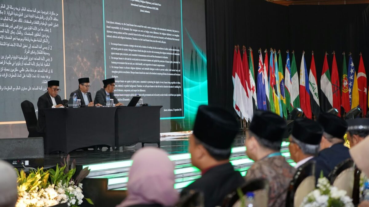 Pertemuan internasional ini berlangsung di Jakarta pada 25–27 September 2026 dengan menghadirkan para ulama, mufti, serta delegasi berbagai negara.(poto: kemenag.go.id).