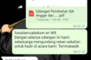Ilustrasi undangan lewat Whatsapp.(poto: ist).
