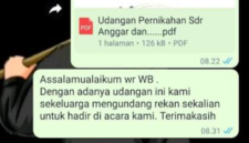 Ilustrasi undangan lewat Whatsapp.(poto: ist).