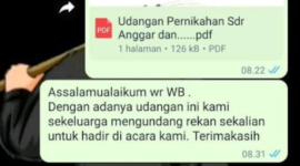 Ilustrasi undangan lewat Whatsapp.(poto: ist).