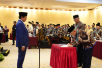 Menteri Agama Nasaruddin Umar memimpin prosesi pelantikan dewan hakim MTQ Nasional XXXI Tahun 2026 di Kota Semarang, Jawa Tengah, pada Sabtu (12/9/2026).(poto: kemenag.go.id).