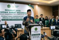 Ilustrasi Kementerian Agama (Kemenag) resmi memperpanjang masa pendaftaran program Beasiswa Zakat Indonesia 2026 hingga tanggal 21 September 2026.(poto: AI).