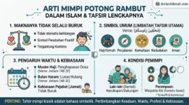 Makna tafsir mimpi potong rambut.(poto: AI).