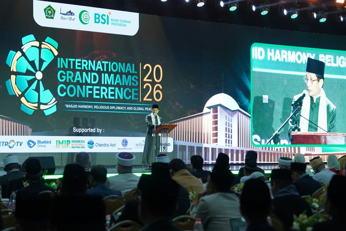 Menteri Agama Nasaruddin Umar membuka International Grand Imam Conference (IGIC) 2026 di Jakarta.(poto: kemenag.go.id).
