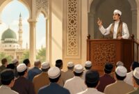 Ilustrasi Khutbah Jumat.(poto: AI)