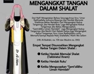 Panduan mengangkat tangan shalat yang benar sesuai hadits shahih dan penjelasan Imam An-Nawawi. Lengkap dengan 4 posisi sunnah.