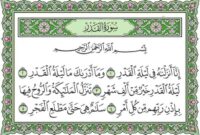 Surat Al-Qadr.(poto: istimewa).
