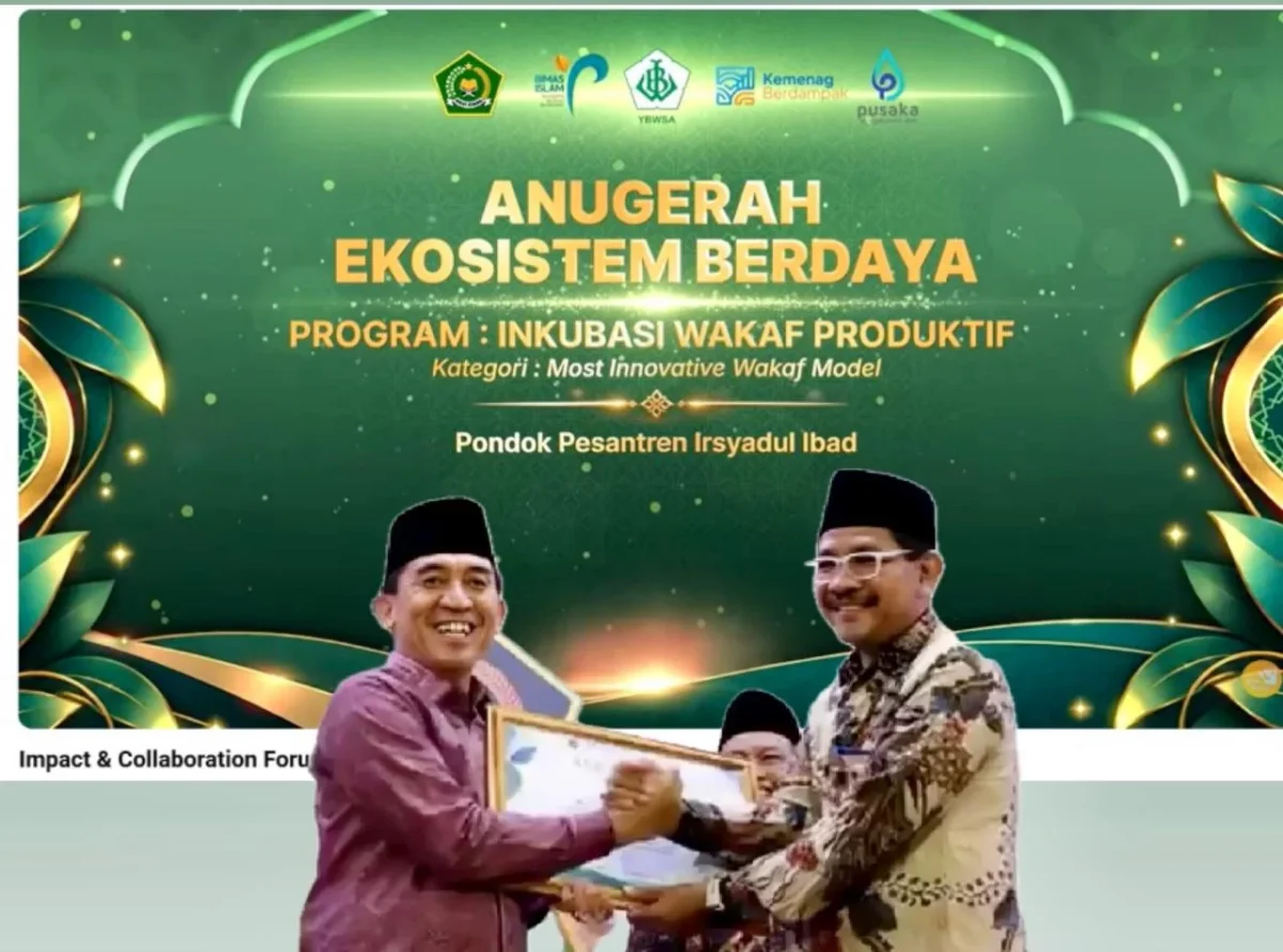Mewakili Kepala Kanwil Kemenag Jambi, Abd Rahman menerima penghargaan bergengsi tersebut di Aula GKB Lantai 10 Universitas Sultan Agung Semarang pada Kamis (17/9/2026).(poto: kemenagjambi).