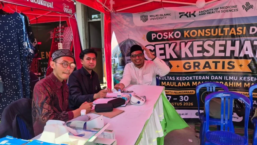UIN Malang mendirikan posko kesehatan gratis di Muktamar NU ke-35 Jombang dan menemukan 77,5 persen peserta mengalami kondisi kesehatan abnormal.(poto: nuonline).