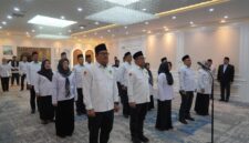 Sekretaris Jenderal Kementerian Agama Kamaruddin Amin memimpin pelantikan aparatur sipil negara di Jakarta, Selasa (13/10/2026).(poto: kemenag.go.id).
