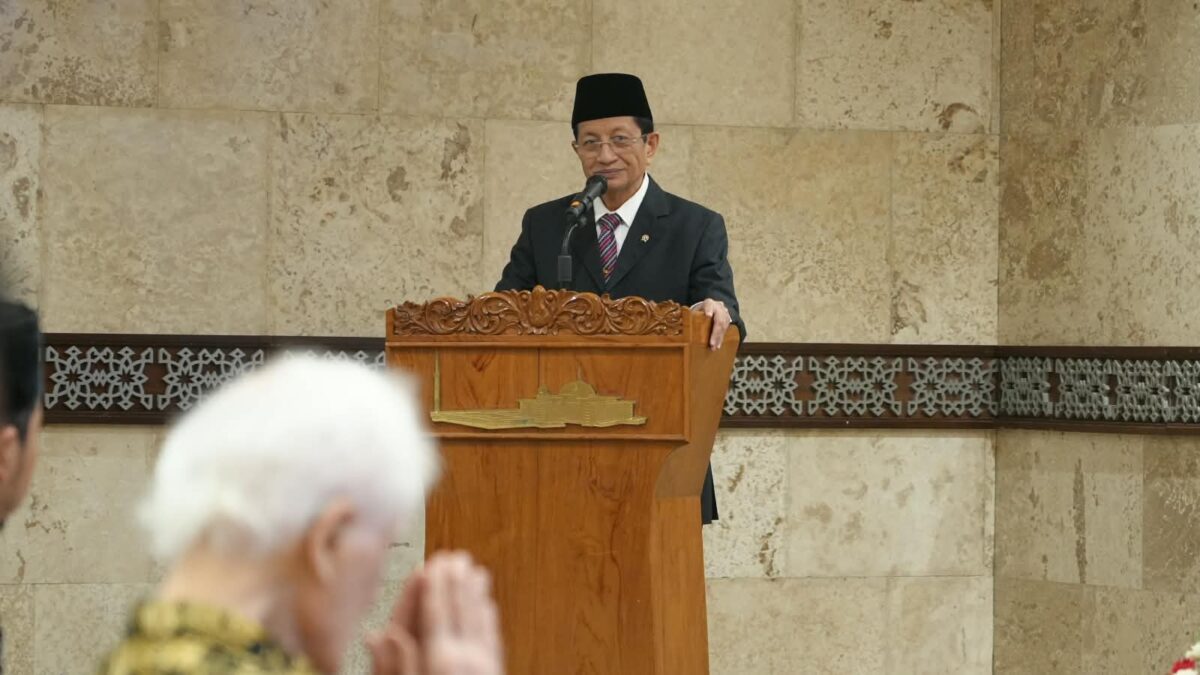 Menag Nasaruddin Umar, dalam acara Privacy Leader Summit 2026.(poto: kemenag.go.id).