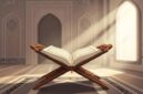 Ilustrasi tilawah Al-Qur'an di masjid sebagai amalan terbaik sesuai tuntutan waktu.(poto: AI).