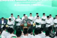 Rais Aam PBNU KH Miftachul Akhyar mengukuhkan jajaran pengurus baru masa khidmah 2026–2031, di Pondok Pesantren Al-Hamid, Cilangkap, Jakarta Timur, pada Sabtu (24/10/2026).(poto: nuonline).