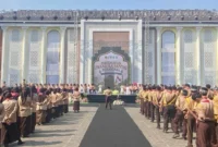 Kontingen Jambi PPSN VI siap bersaing di Malang meski Kakanwil berhalangan hadir akibat cuaca buruk penerbangan.(poto: jambi.kemenag.go.id).